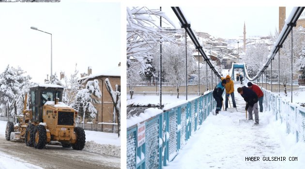 Avanos Belediyesi karla mücadeleye aralıksız devam ediyor.