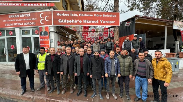 Gülşehir Belediye Personellerinden MHP'li Erkan Çiftçi'ye Ziyaret