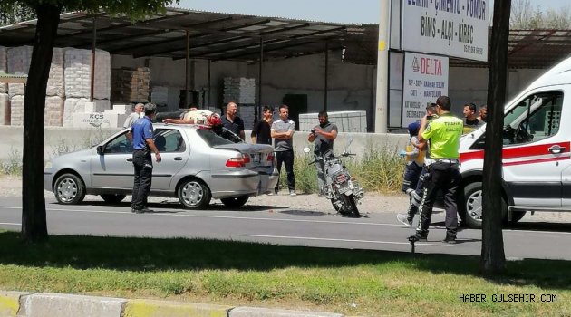 Gülşehir'de Meydana Gelen Kazada Motosiklet Sürücüsü Ağır Yaralandı.