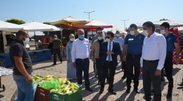 Kaymakam Kavanoz, Başkan Çiftçi ve Beraberindekiler İlçe Pazar Yerini Denetlediler