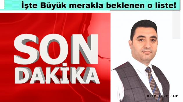MHP Gülşehir Belediye Meclis Adayları Belli Oldu! SON DAKİKA