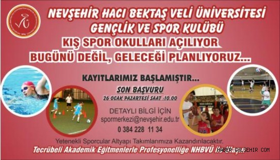 Nevşehir Üniversitesi Gençlik ve Spor Kulübünden ‘Kış Spor Okulları’