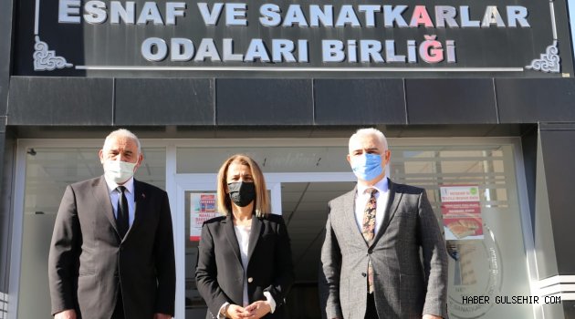 Nevşehir Valisi BECEL Nevşehir Esnaf Odaları Birliğini Ziyaret Etti
