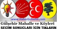 1 Kasım Gülşehir ve Köyleri Detaylı Seçim Sonuçları için Tıklayınız
