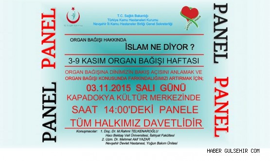 3-9 Organ Bağış Haftası Etkinliği. Tüm Halkımız Davetlidir.