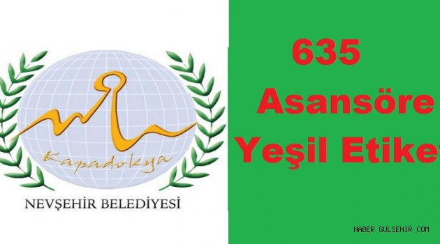635 Asansöre Yeşil Etiket