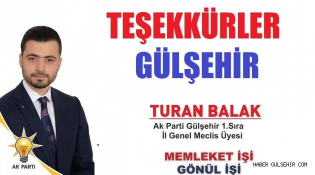 Balak'dan Teşekkür Mesajı.