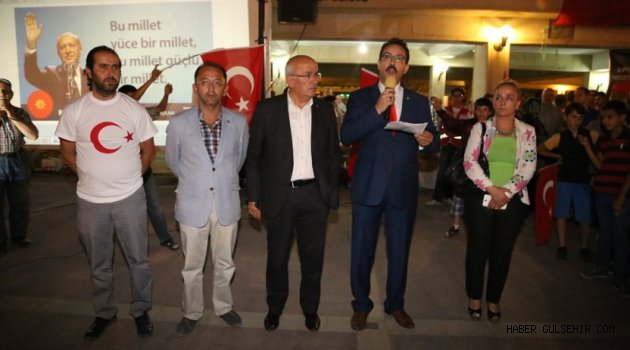 BAŞKAN EKİCİ ÜRGÜP’TE DEMOKRASİ MİTİNGİNDE KONUŞTU