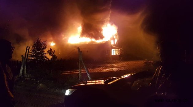 Gülşehir'de Altınok Öz'e ait çiftlikte korkutan yangın