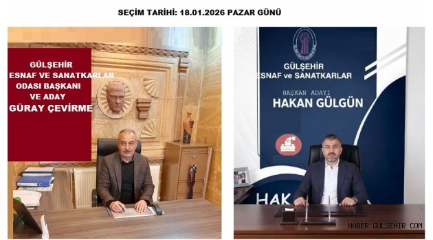 Gülşehir Esnaf ve Sanatkarlar Odası Başkanlığı Seçimi Pazar Günü Yapılacak