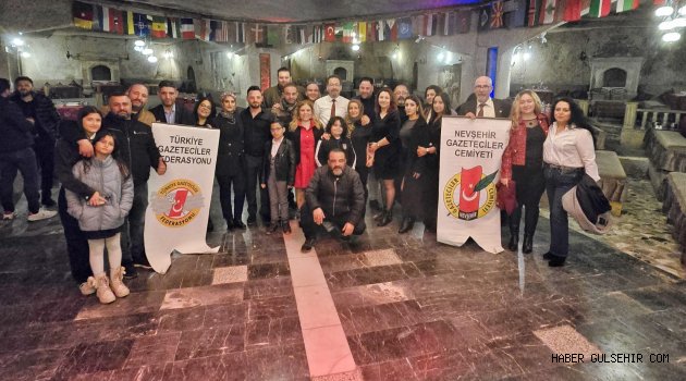 Nevşehir’deki gazeteciler Türk gecesinde doyasıya eğlendi