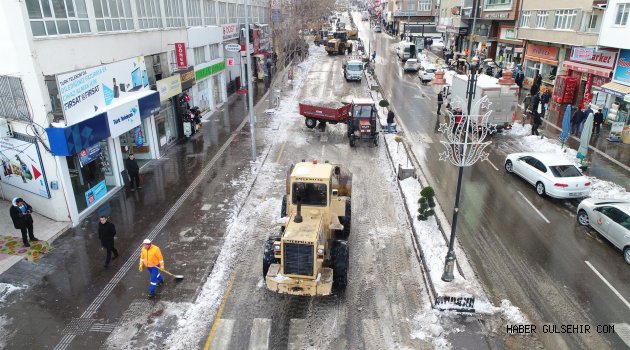 Nevşehir Merkezde Kar Temizliği Sona Erdi.