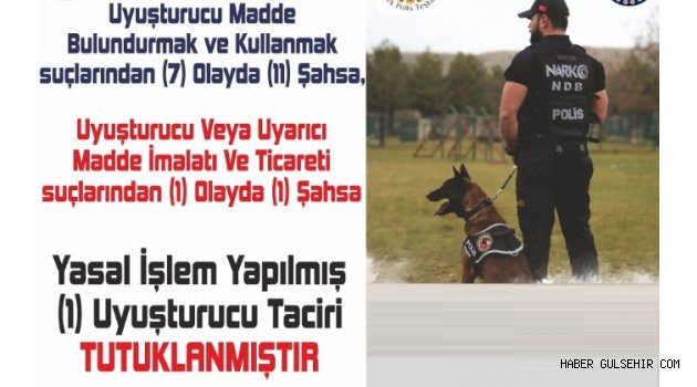 Nevşehir ve İlçelerinde Uyuşturucuya Darbe Üstüne Darbe