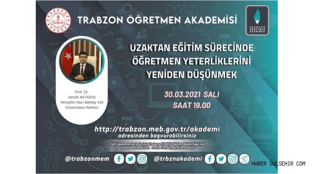 Rektör Aktekin, Trabzon Öğretmen Akademisi’nin Konuğu Olacak