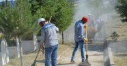 Gülşehir Mezarlığında Bayram Hazırlığı Tamam