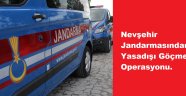 Nevşehir Jandarmasından Yasadışı Göçmen Operasyonu.