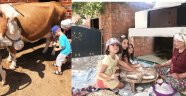 Tatilci çocuklara köy hayatı