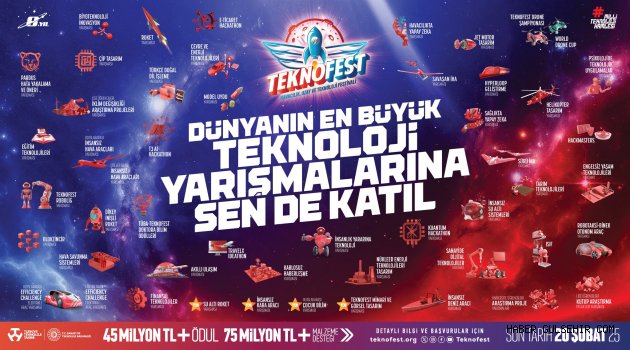 TEKNOFEST ‘ 2025 BAŞVURULARI İÇİN SON GÜN 20 ŞUBAT!